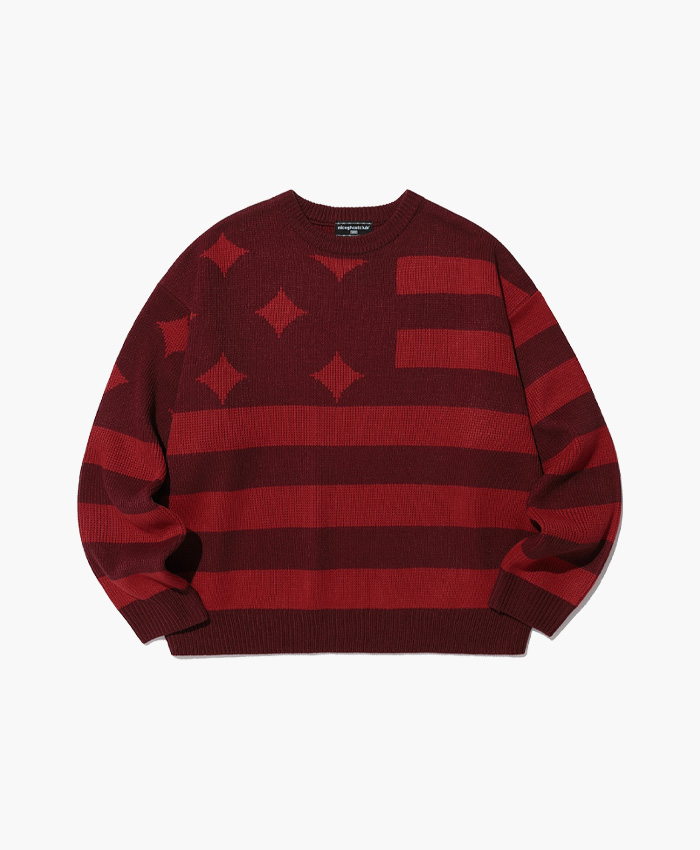 SHINING FLAG KNIT[RED]