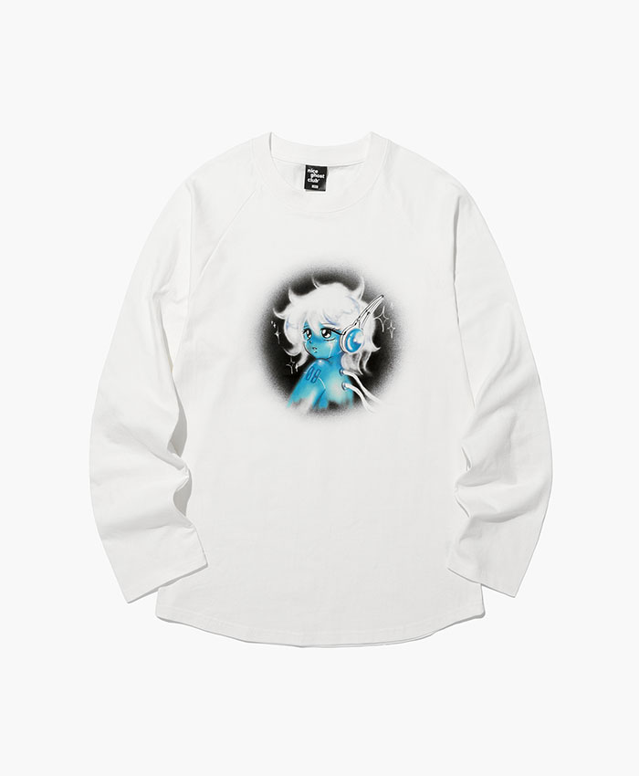 &#039;ANI. SERIES&#039; GHOST OF THE FUTURE L/S TEE[WHITE]